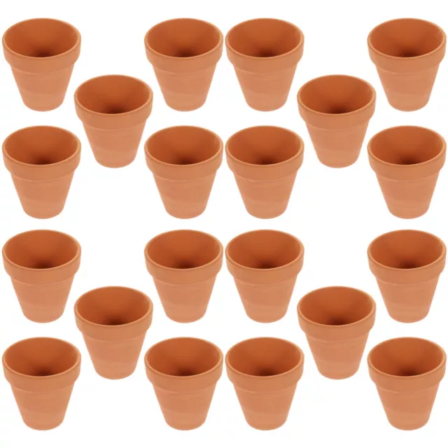 20 Pcs Blumentöpfe Für Zimmerpflanzen Mini-Pflanzgefäß Aus Terrakotta Tonbecken