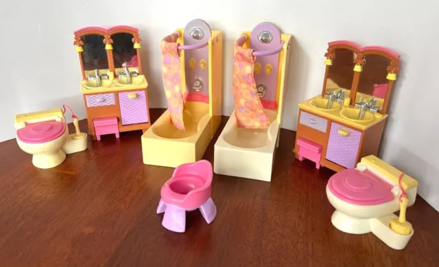 Fisher Price Loving Family Twin Time Dollhouse Bathroom Furniture - 2006