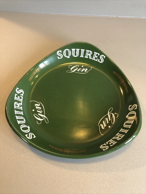 Vintage Squires GIN Ashtray - Dish - Man Cave - Advertising 8.5”