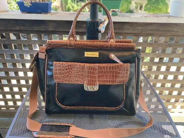 2 Samantha Brown Croco-Embossed Dowell Luggage Travel Bags