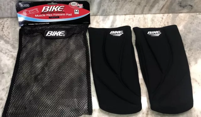BIKE BYPF50 Youth Medium Football Muscle Flex Forearm Pad Black 1 Pr-NEW-SHIP24H