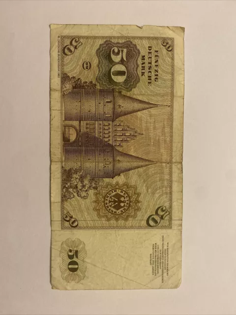 Billet Allemand 50 Deutsche Mark 1980 2
