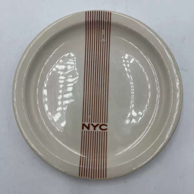 Vtg New York Central Railroad Nyc Syracuse China Mercury Pattern Plate 7 1/4"