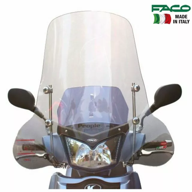 Faco 22893 Parabrezza Alto Con Attacchi Kymco 125 People S 2005-2013