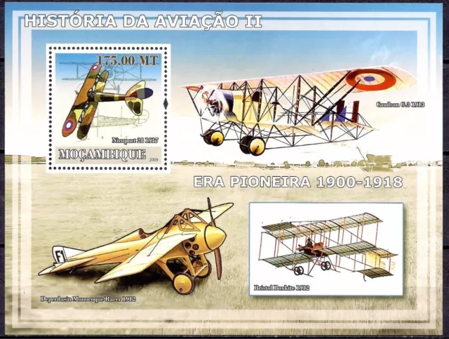 Mozambique 2009 Aviation History/1900-1918/Planes Monoplanes Nieuport m/s MNH