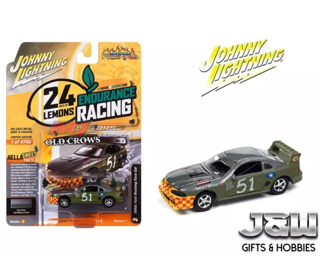 Johnny Lightning Ford MUSTANG Coche de Carreras 1990 Verde JLSF025 Caja 1/64