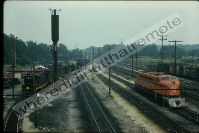 Orig. Slide Chicago S. Shore & S. Bend 801 GE 2-D-D-2 Michigan City 7-9-1973
