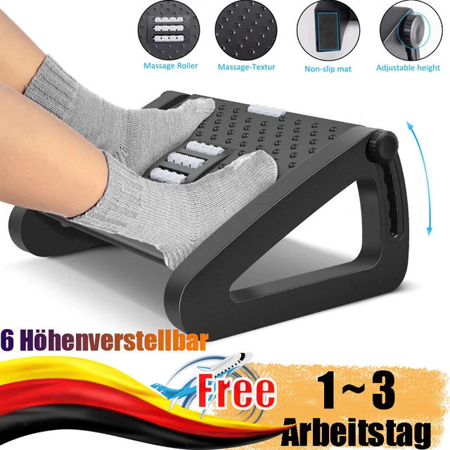 Fußstützenkissen Einstellbar Fußhocker unter Schreibtisch mit Massagepunkten DE