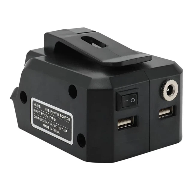 Parti Batteria Adattatore Ricambio Attrezzi Porta USB Officina Ricambio Dc Porta