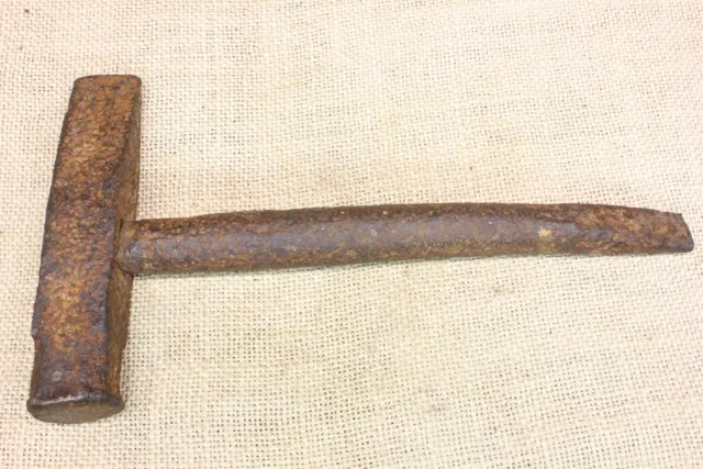 Old Conestoga Covered Wagon Hammer Hitch Pin Hand Forged 1800’s 8 1/2” Well Worn