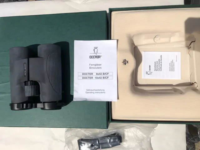 Docter 10x42 B/CF Binoculars  Rubberized,Made in Germany,Original Box,RARE & NOS