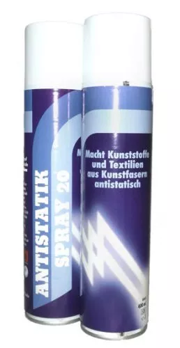 (14€/L)Antistatik-Spray farblos 400ml macht Kunststoffe Kunstfasern antistatisch
