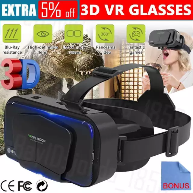 Virtual Reality Headset Google VR Box 3D Glasses for Android SmartPhone New