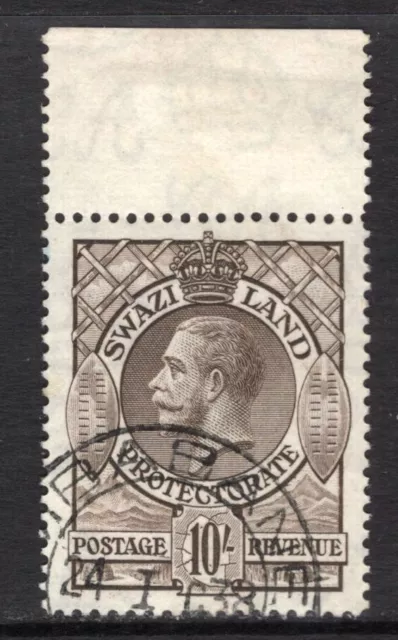 M21572 Swaziland 1933 SG20 - 10/- sepia.