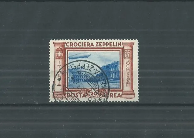 Italy  1933 Zeppelin 20 Lire Used ( Zeppelin Cancel)