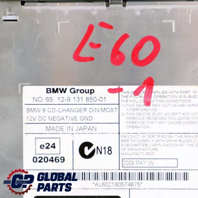 BMW 5 6 er E60 E61 E63 6-DISC CD Wechsler Mit Magazin 65129131850 9131850 2