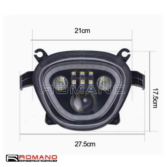 For Suzuki Boulevard M109R Motorcycle LED Headlight Hi/Lo Daylight Running Light 2