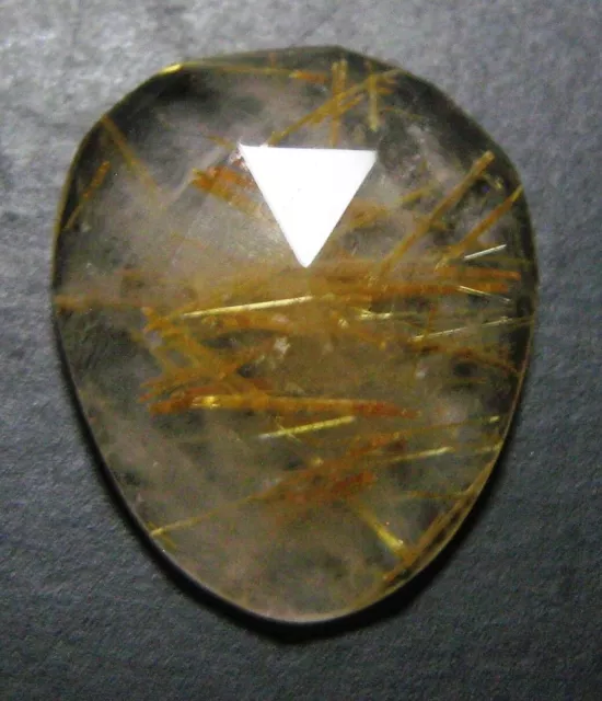 Natural Golden Rutile Rose Cut Faceted Fancy 9.20 Cts Loose Gemstone D 5171