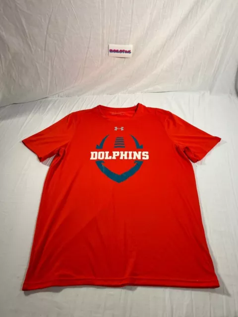 Nike Miami Dolphins NFL T-Shirt Men's Small Orange Football Short Sleeve Shirt