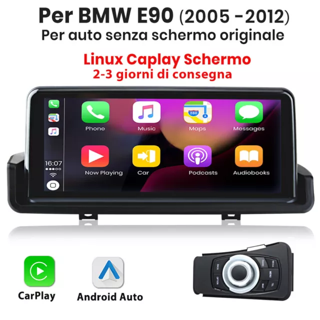 Linux Pour BMW E90 E91 E92 2005-12 Wireles CarPlay Car autoradio Android auto FM