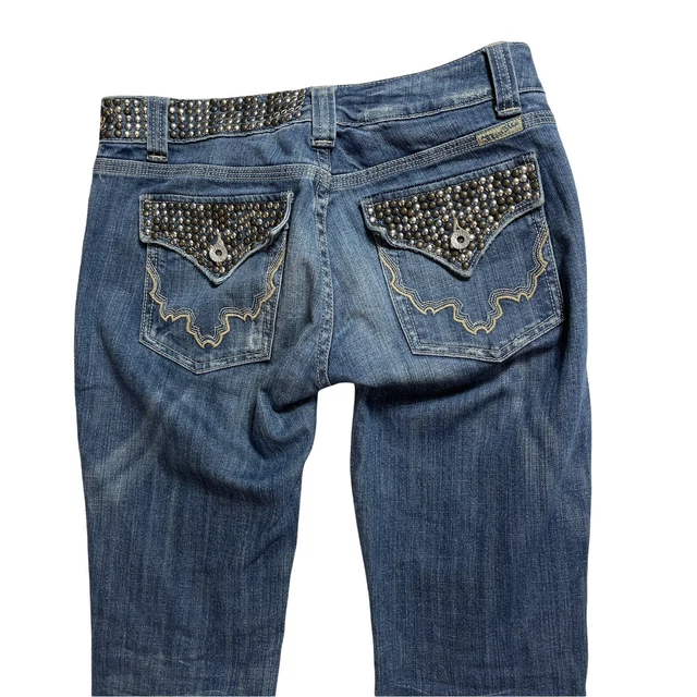 Miss Me Jeans Nail Heads Style# JP4722 Boot Cut Jeans Women’s Size 28Wx33L