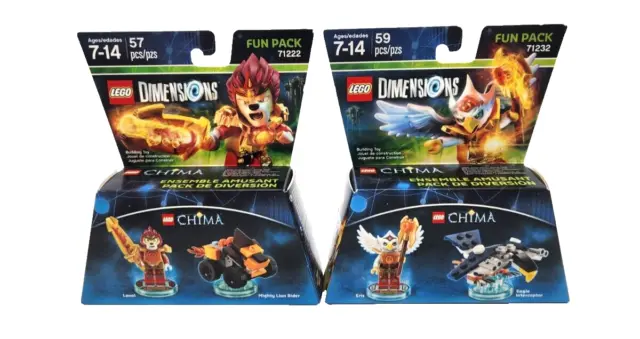 LEGO DIMENSIONS: Laval Fun Pack (71222) & Eris Fun Pack (71232) New