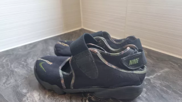 NIKE AIR RIFT OG Trainers Split Toe Black Camo Size UK 10