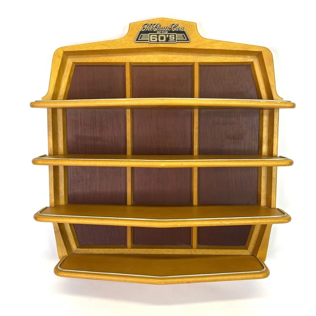 Franklin Mint Classic Cars of the Sixties 60's Wooden Wall Display Shelf