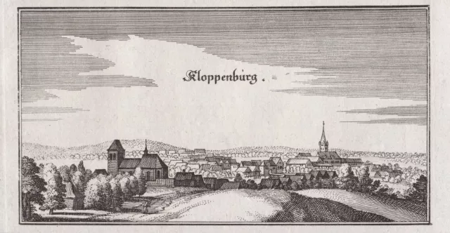 Cloppenburg Gesamtansicht Niedersachsen Kupferstich Merian 1650