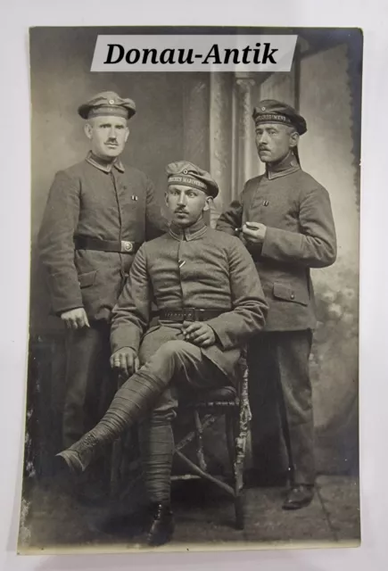 Foto Portrait Studio 1.WK Kaiserliches Marinekorps - Matrosenregiment - Marine