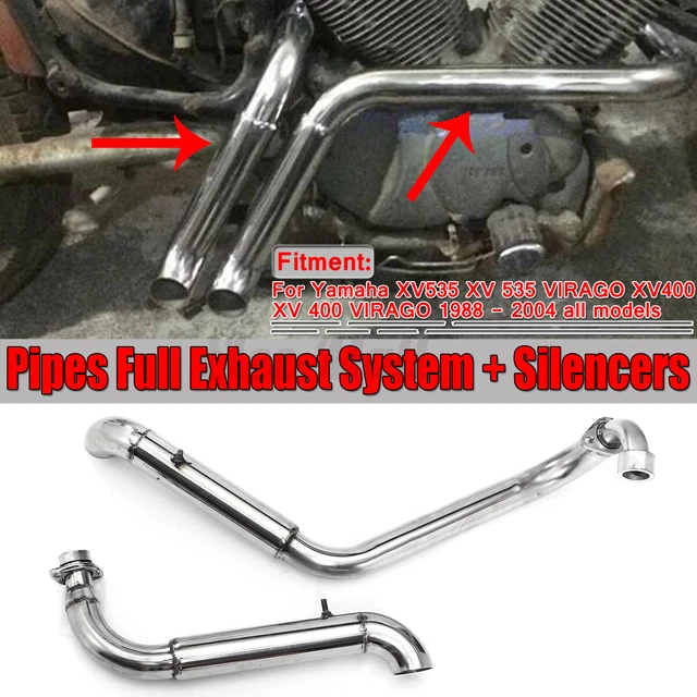 Pot D'Échappement Silencieux Pour Yamaha Virago XV 535/400 (1987-2004) - Acier Inox