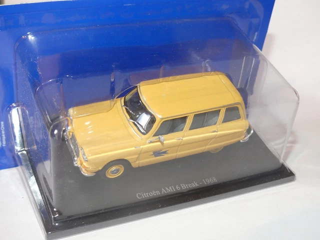 CITROEN AMI 6 BREAK 1968 PTT LA POSTE UNIVERSAL HOBBIES ATLAS 1:43 blister