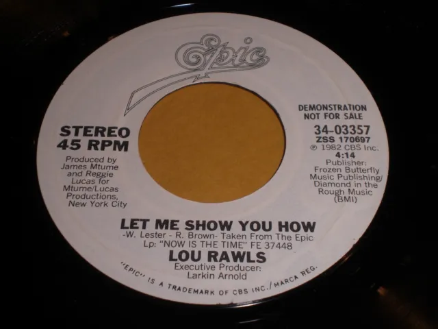 Lou Rawls - Let Me Show You How / (Same) 45 RPM Record - Soul