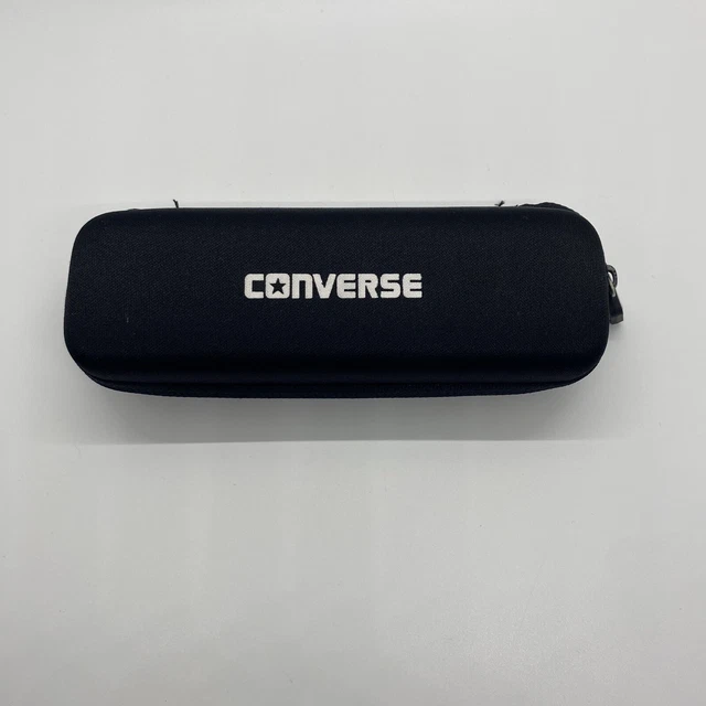 NEW! Converse Semi-Hard Shell Eye Glass Sunglasses Glasses Case ZIPPERED BLACK