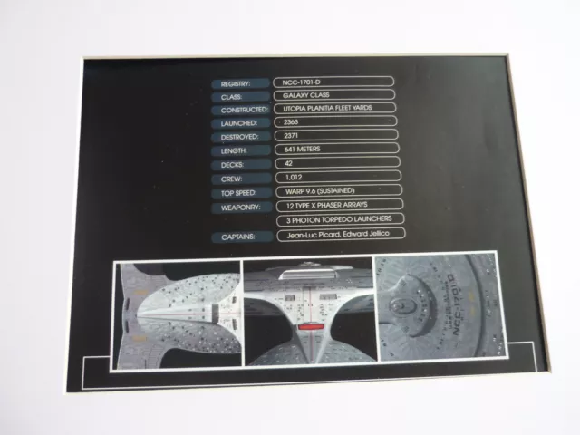 A4 poster ready frame mount STAR TREK USS ENTERPRISE NCC-1701-D SAUCER PICARD