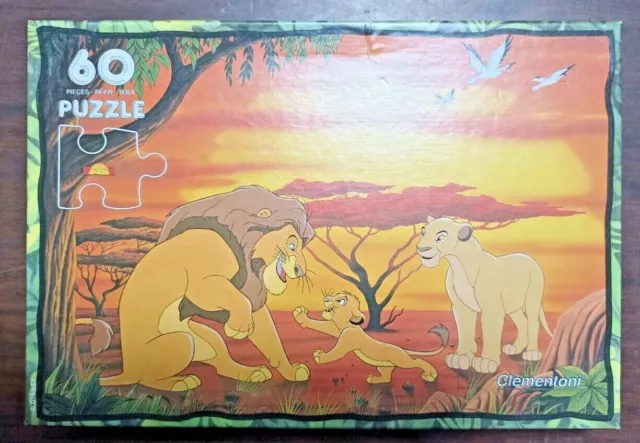 Puzzle Vintage Il Re Leone 60 Pezzi Walt Disney  33,6X23,5 Cm Clementoni