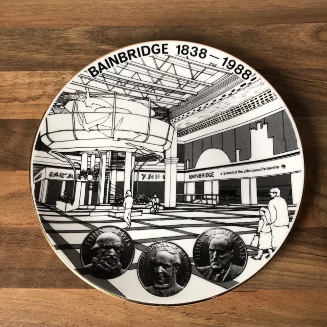 Vintage Bainbridge Eldon Square Newcastle Goss Bone China Commemorative Plate