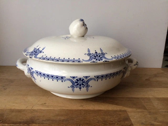 Ancienne petite soupière en faïence Terre de Fer de Longwy modèle Henri II | eBay