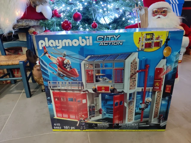9462 Caserne De Pompiers Avec Hélicoptère- City Action- Les Pompiers- Les Pompie