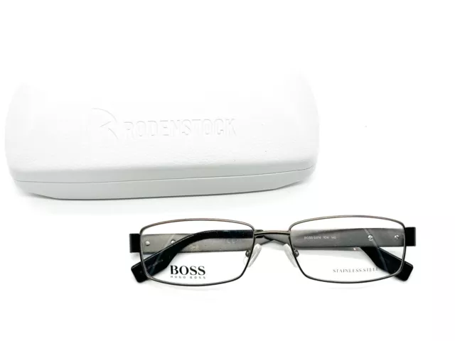 1 Hugo Boss Brillenfassung aus Metall 0374 1O4 55-16 Neu Gestell inkl. Etui