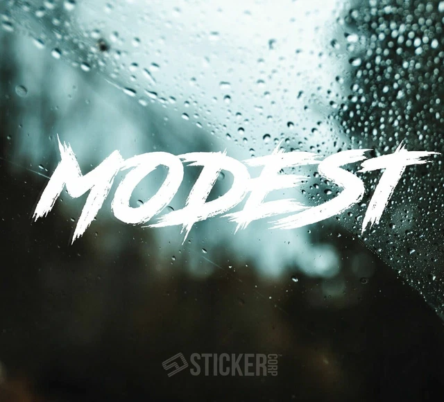 MODEST car Decal Sticker [ jdm euro drift slammed race vinyl accent]
