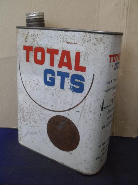 Bidon  Ancien  Huile  Garage "  Total  Gts  "  Annees   70