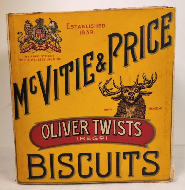 Antique Oliver Twists Biscuits  Paper Box , Mc Vitie & Price