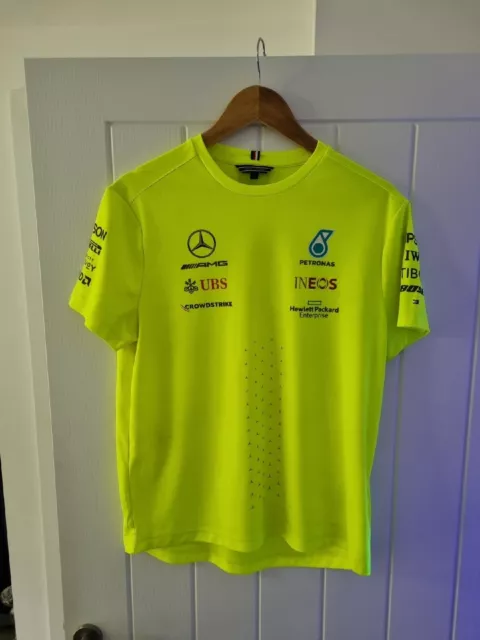 Maglietta F1 Mercedes Race Usata Tommy Hilfiger Pit Crew Small