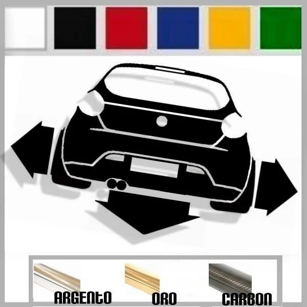 Generico Adesivo Sticker Compatibile per Fiat Bravo Down out Dub JDM Tuning prespaziato PVC per Auto Lunotto Finestrino Scegli Colore cod.1953 (049 Blu Royal