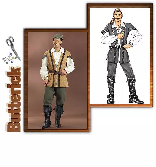 Butterick Sewing Pattern Mens Robin Hood Costume 4574