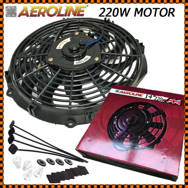 14" Aeroline® High Power 220w Electric Radiator / Intercooler 12v Cooling Fan