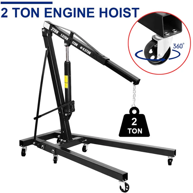 2 TON HYDRAULIC Folding Engine Crane Stand Hoist lift Jack