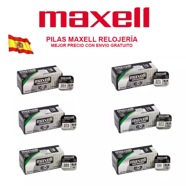 Pila Maxell 321 364 371 373 379 394 399 395 Baterías Oxido De Plata 1,55 V
