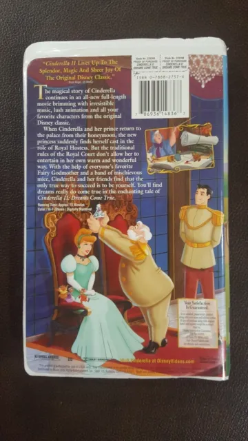 Walt Disney's CINDERELLA II VHS #22026 2